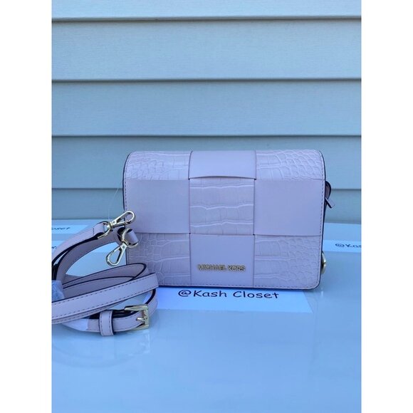Michael Kors crossbody mercer small convertible clutch purse powder blush - Picture 1 of 12